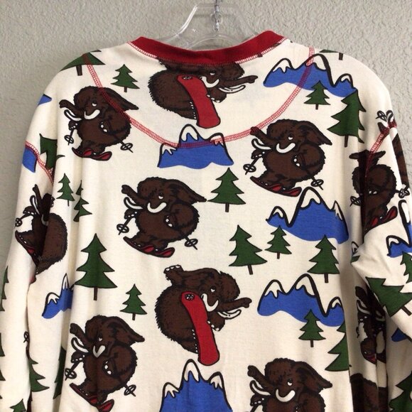 Lazy One Adult Flapjack Long John Trap Door Bear Bum Red Pajamas Large - Picture 10 of 12